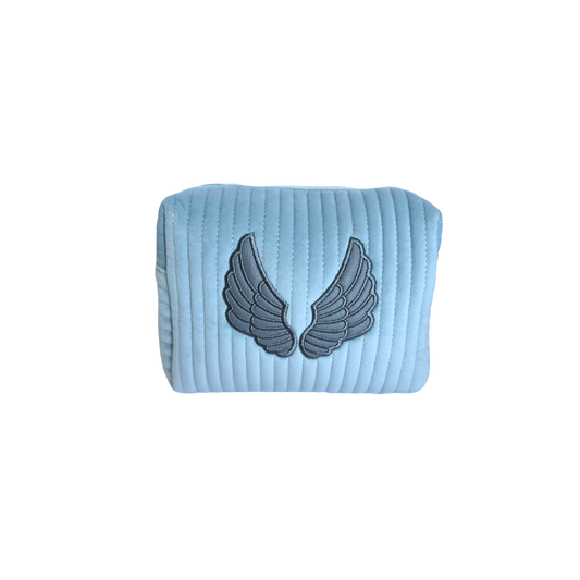 Velvet Blue Wings Vanity Bag